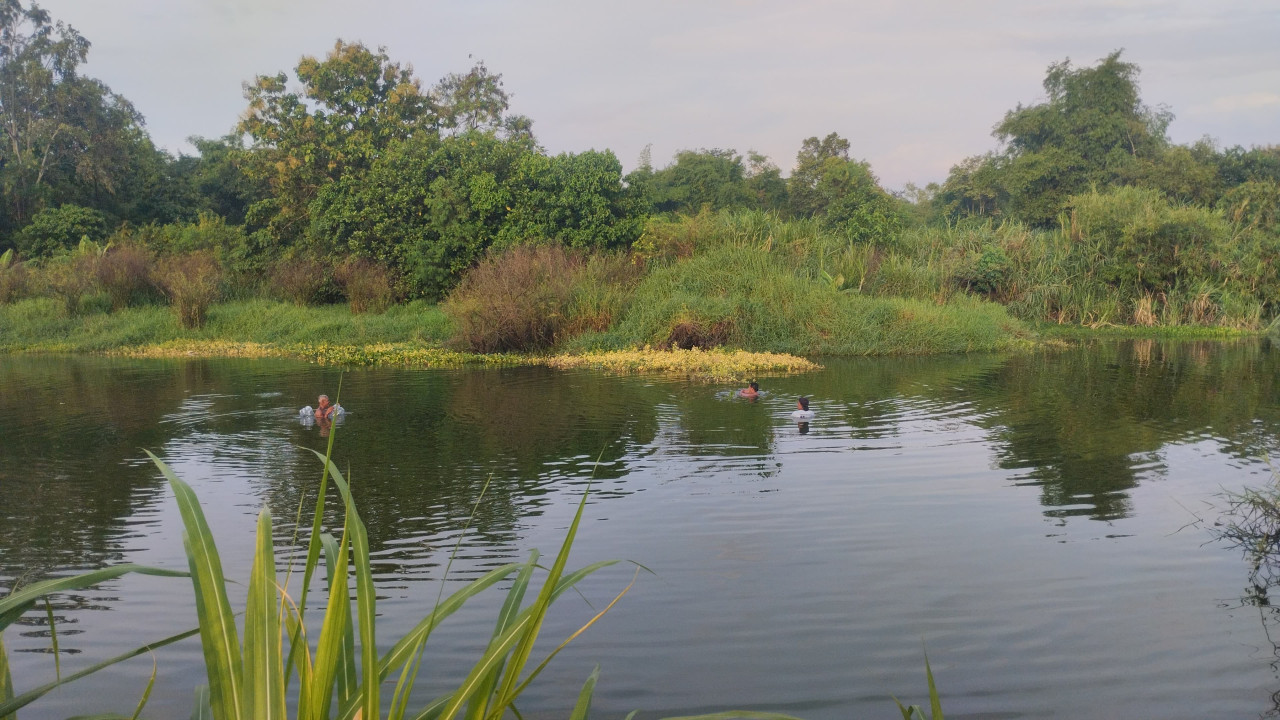 Lokasi kubangan bekas galian pasir di Tulungagung. (Foto: Polres Tulungagung/jatimnow.com)