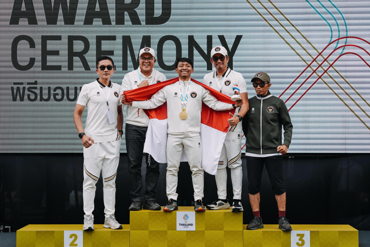 Rendy Varera saat berada di atas podium Sea Games 2025 Thailand. (Istimewa)