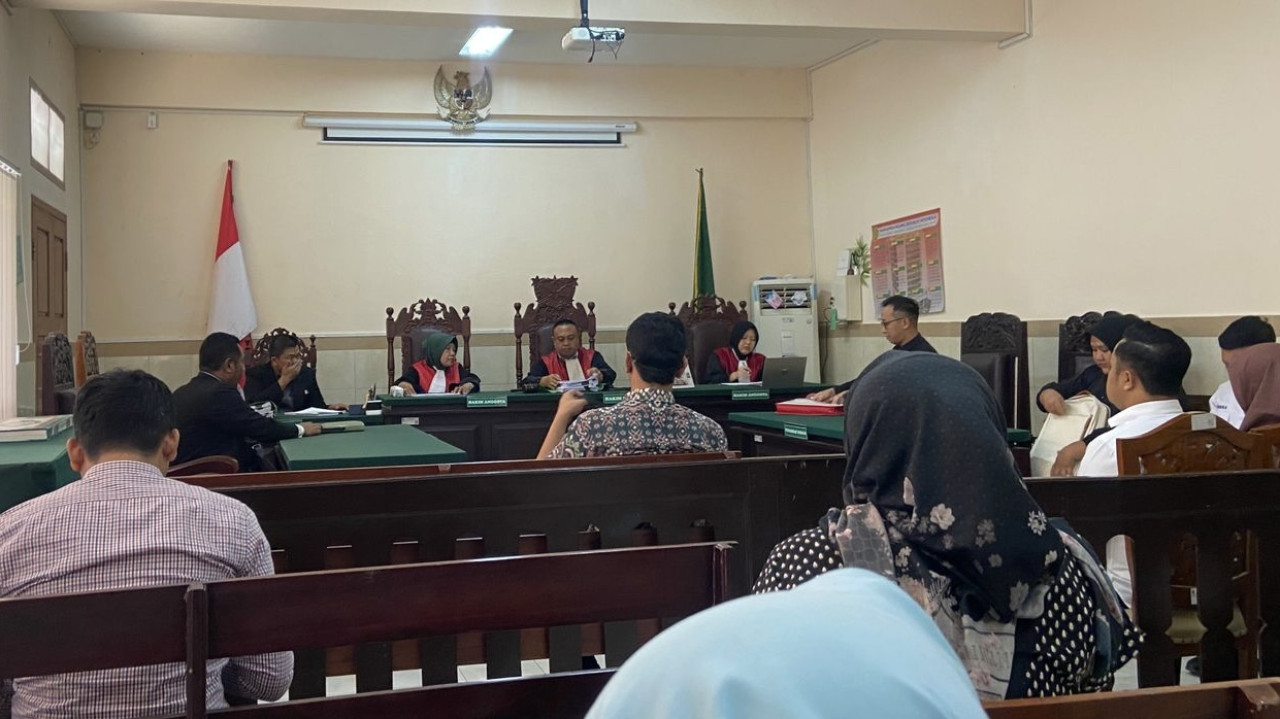 Sidang di Pengadilan Negeri Kabupaten Kediri. (Foto: Yanuar Dedy/jatimnow.com)