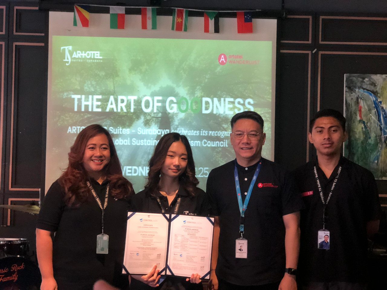 ARTOTEL TS Suites – Surabaya resmi meraih Sertifikasi Global Sustainable Tourism Council (GSTC). (Foto: ARTOTEL for jatimnow.com)