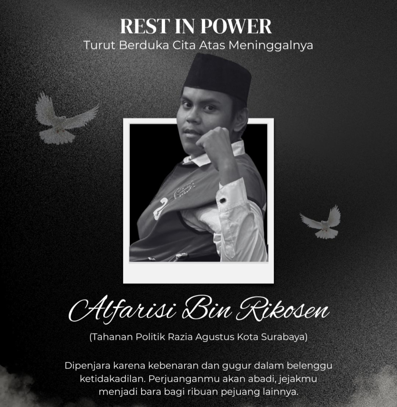 Poster duka dari KontraS (istimewa)