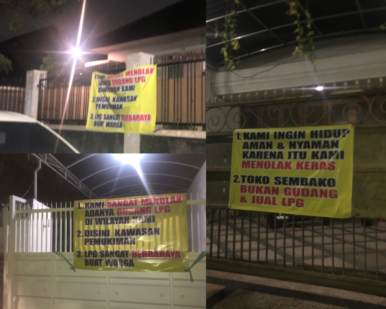 Baliho penolakan warga