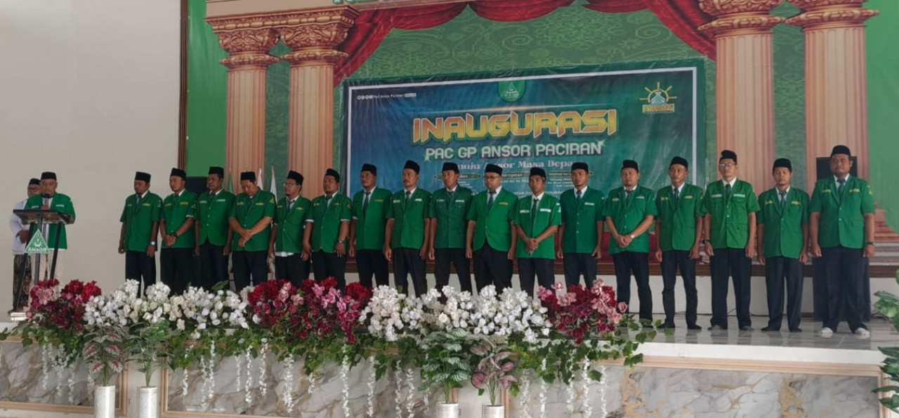 Foto: Inagurasi PAC GP Ansor Paciran Lamongan serta pengenalan program Bank Sampah Ansor. (Adyad Ammy Iffansah/jatimnow.com)