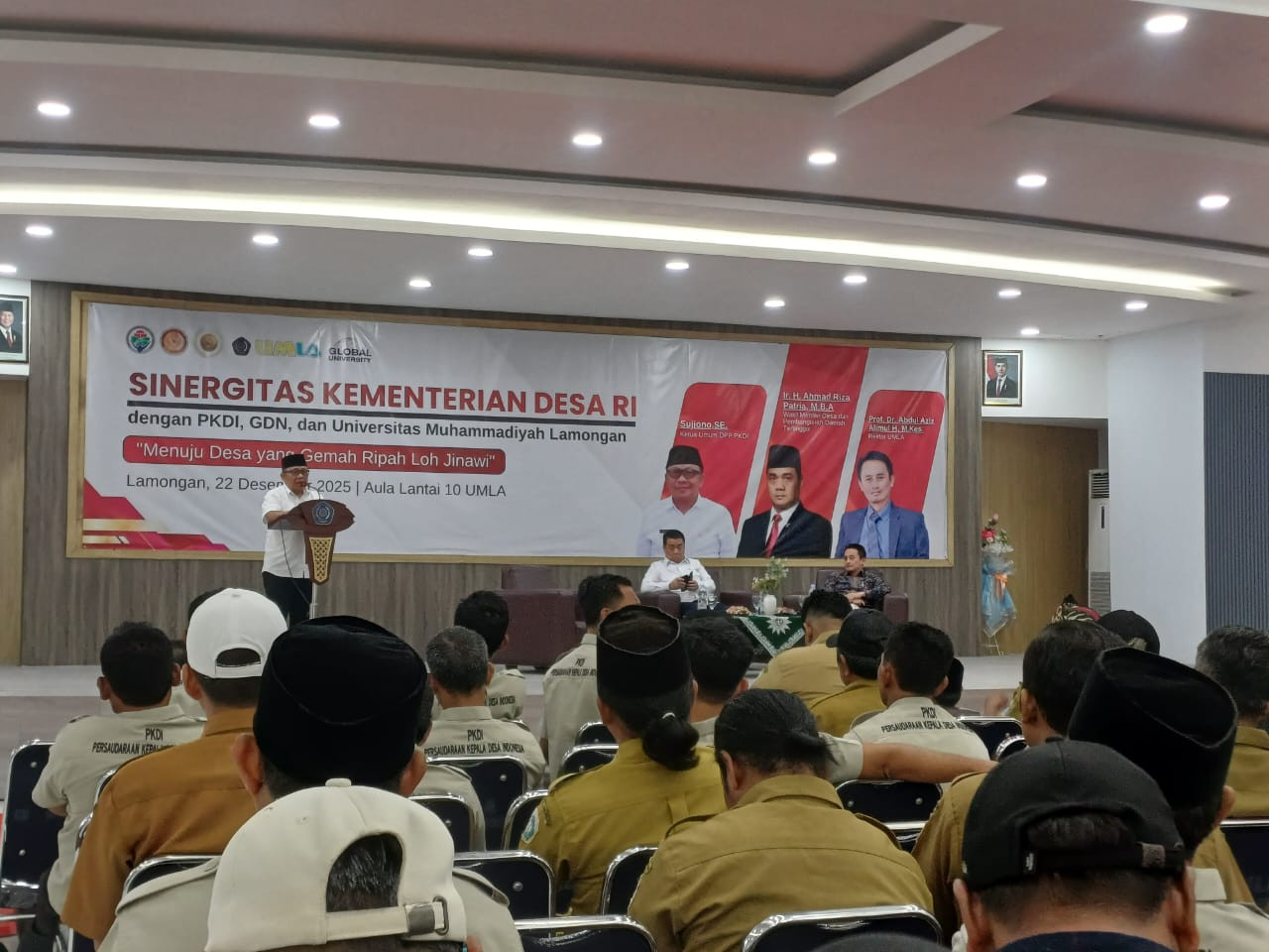 Kegiatan dialog sinergitas Kemendes PDT, PKDI, dan Universitas Muhammadiyah Lamongan. (Foto : Adyad Ammy Iffansah/jatimnow.com)