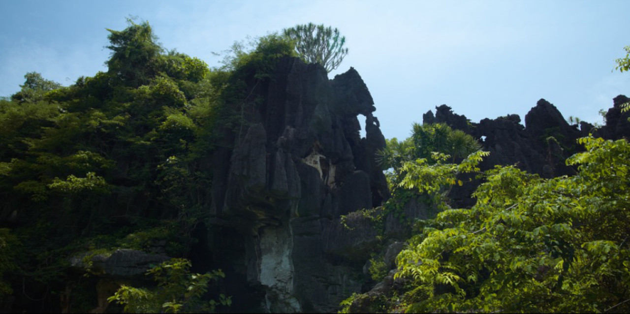 Salah satu tebing karst yang berada di Kampung Berseri Astra Rammang-Rammang. (Foto: Astra/jatimnow.com)