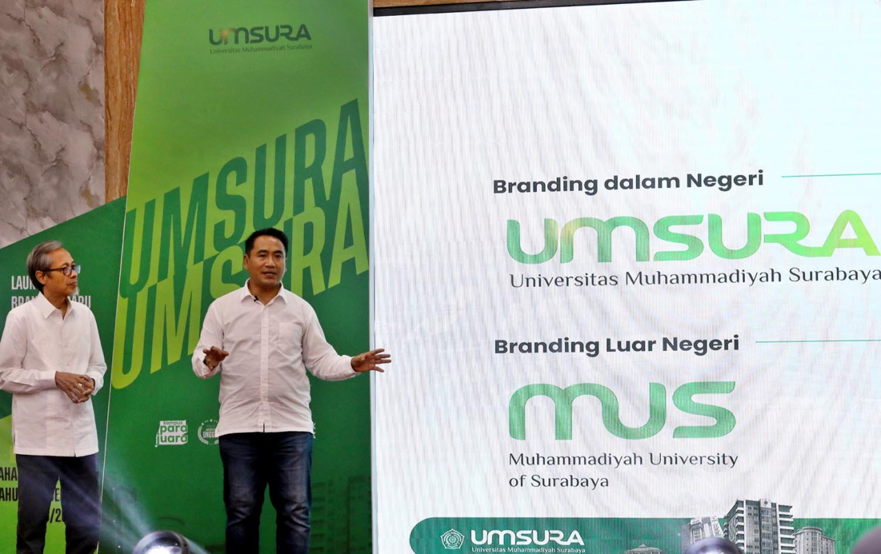 Rektor UMSURA, Dr. Mundakir, M.Ag. memaparkan tujuh terobosan fundamental yang akan menjadi fokus utama UMSURA ke depan. (Foto: Ali Masduki/jatimnow.com)