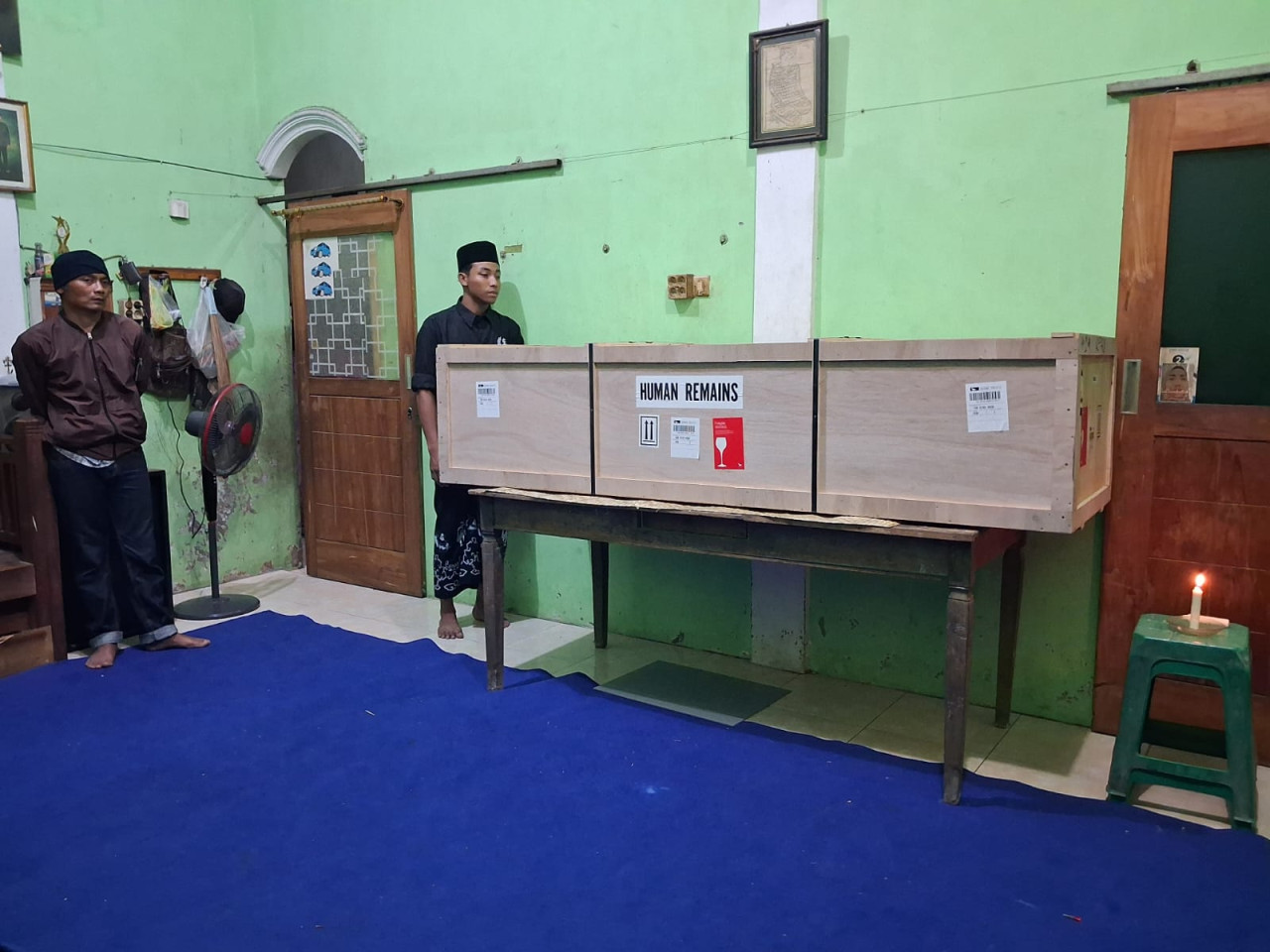 Foto: Jenazah PMI asal Blitar yang menjadi korban kebakaran di Hong Kong. (Disnaker/jatimnow.com)