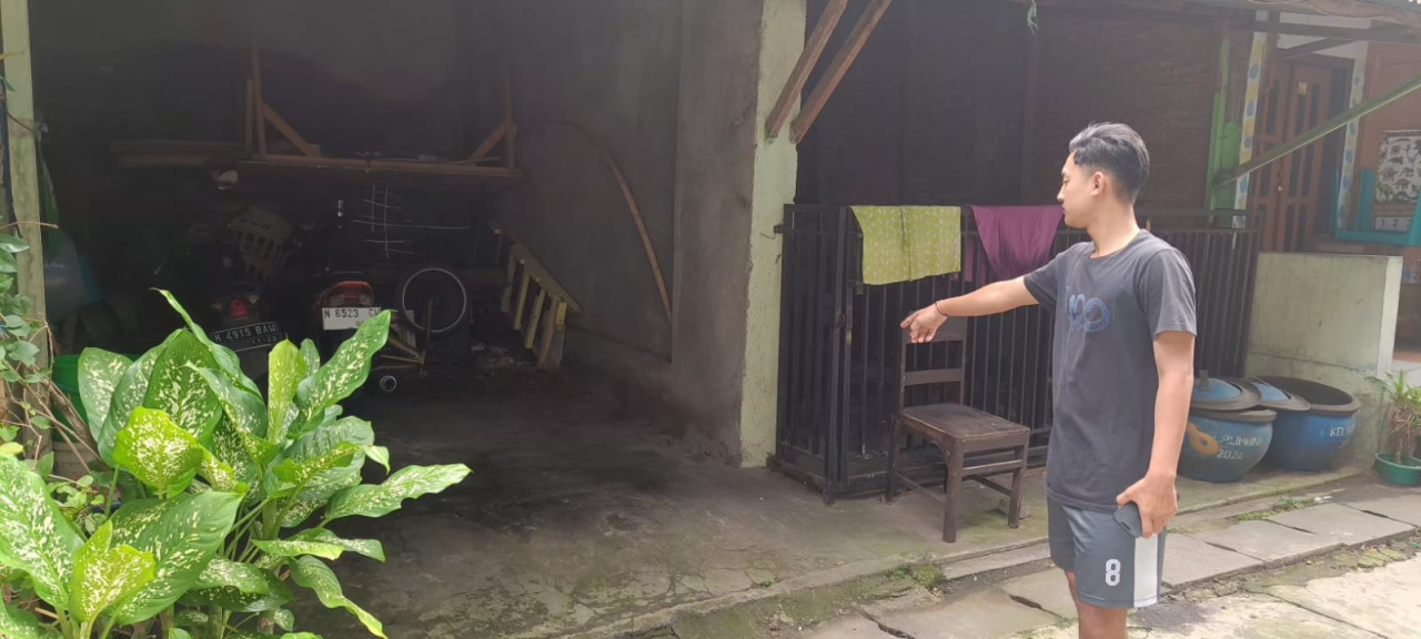 Foto: Lokasi pencurian kendaraan bermotor oleh diduga anak. (Aris/Jatimnow)