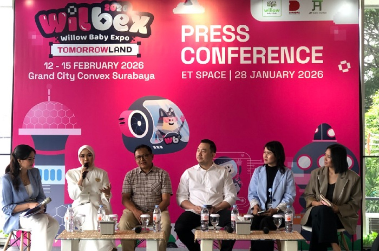 Press Conference Willow Baby Expo (WILBEX) 2026 Vol. 1 di Surabaya. (Foto: Fatkur Rizki/jatimnow.com)