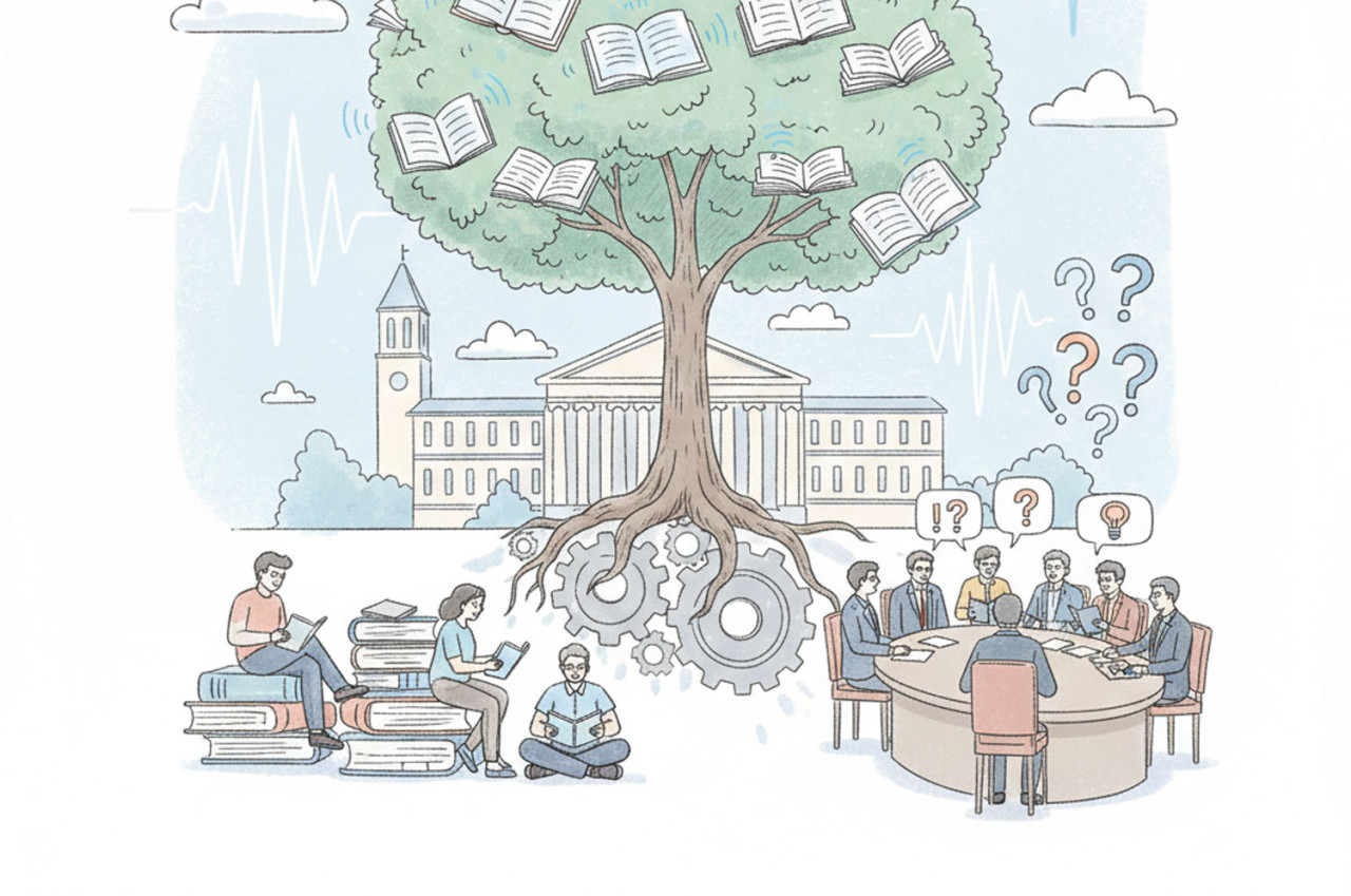 Kampus yang bersuara bukan kampus yang gaduh, melainkan kampus yang tenang, jernih, dan berani berkata benar secara santun. (Foto: Ilustrasi/Gemini)