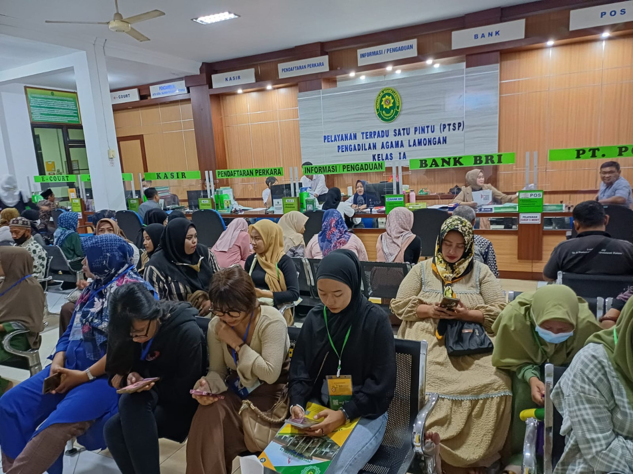 Foto: Ruang pelayanan PA Kelas IA Lamongan. (Adyad Ammy Iffansah/jatimnow.com)