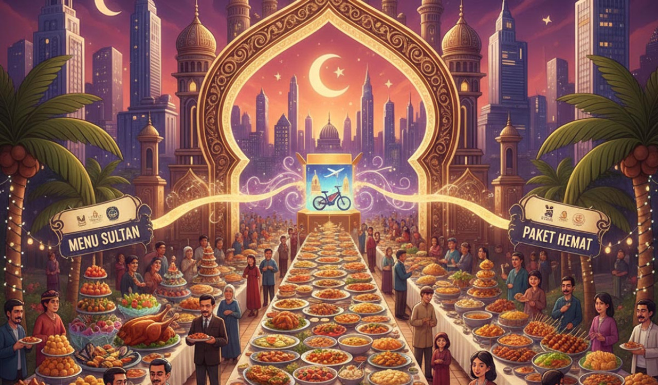Himpunan Humas Hotel Surabaya (H3 Surabaya) merilis panduan lengkap daftar bukber hotel Surabaya 2026.(Foto: Ilustrasi/GeminiGeneratedImage)