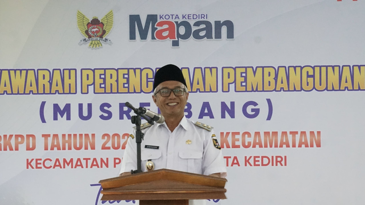 Gus Qowim saat menghadiri acara Musrenbang Kecamatan Pesantren. (Foto: Pemkot Kediri/jatimnow.com)