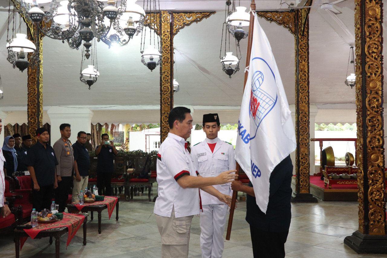 Foto: Prosesi pelantikan pengurus PBVSI di Sumenep. (PBVSI/jatimnow.com)