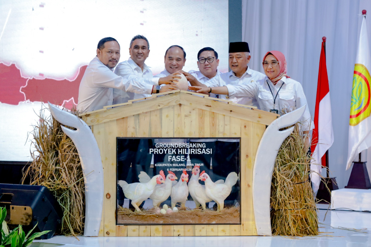 Peresmian program hilirisasi ayam terintegrasi di Kecamatan Ngajum, Kabupaten Malang. (Foto: Aris/jatimnow.com)