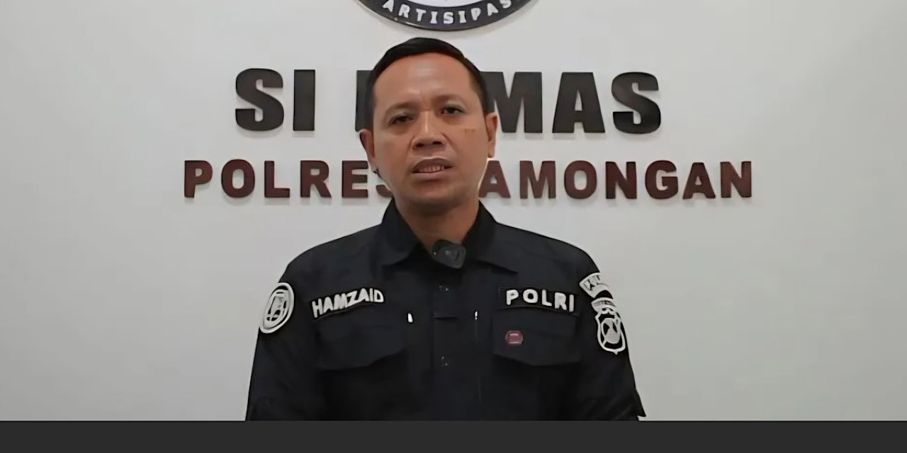 Kasi Humas Polres Lamongan, Ipda M. Hamzaid saat memberika keterangan. (Foto: Humas Polres Lamongan for jatimnow.com)