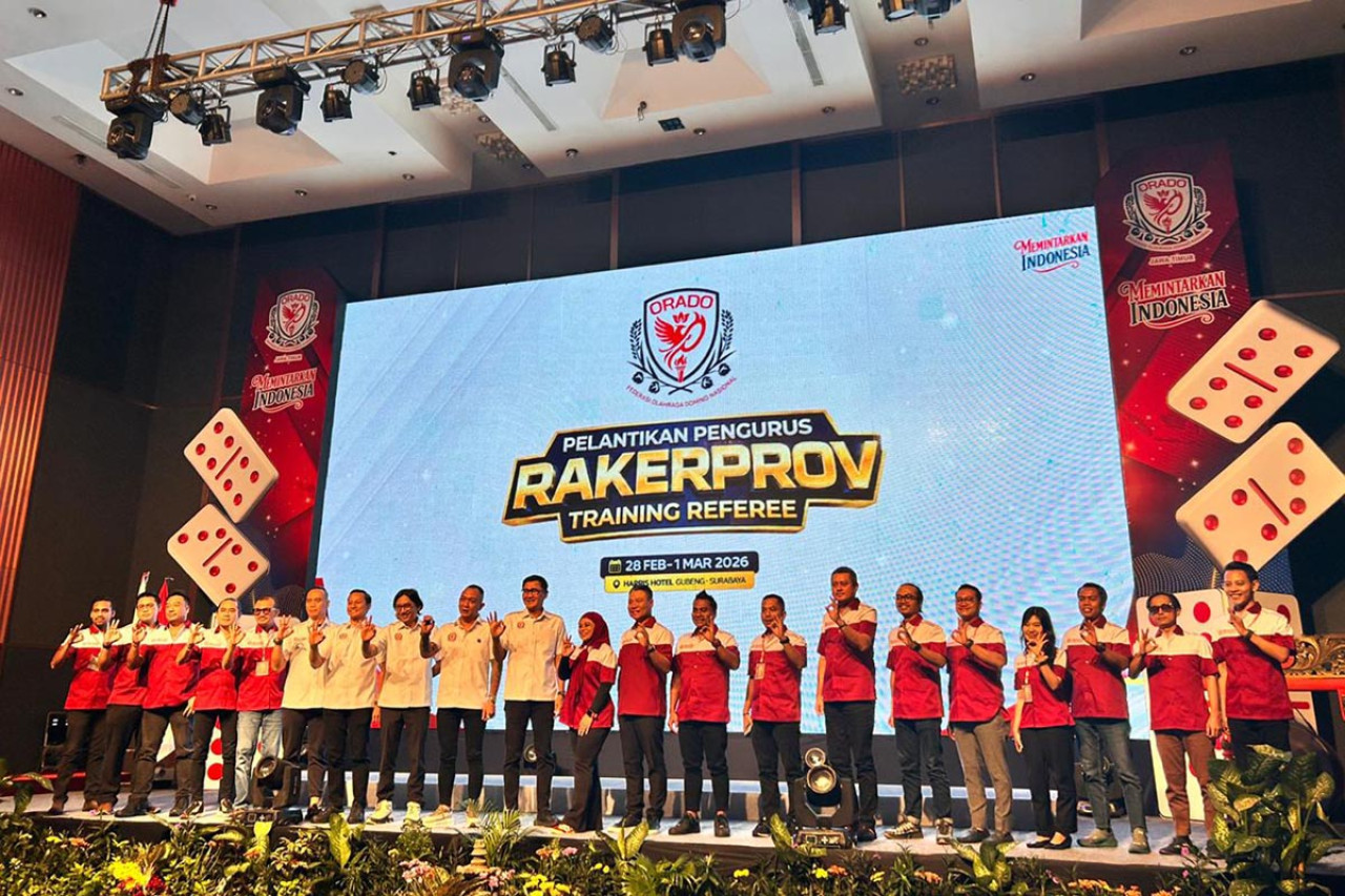 ORADO Jatim mempersiapkan Training of Referee (ToR) bagi wasit dan pembibitan atlet usai pelantikan resmi 38 pengurus kabupaten kota dalam Rakerprov di Surabaya, Sabtu (28/2/2026). (Foto/jatimnow.com)