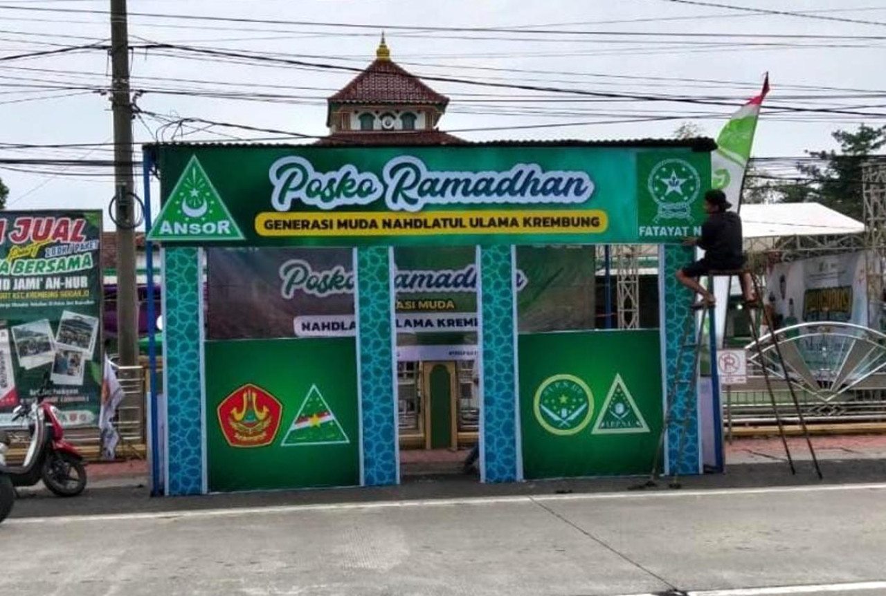 PW GP Ansor Jawa Timur menyiagakan 400 Posko Ramadan di wilayah strategis untuk menjamin keamanan ibadah warga dan mengantisipasi gangguan kamtibmas. (Foto: Ansor/jatimnow.com)