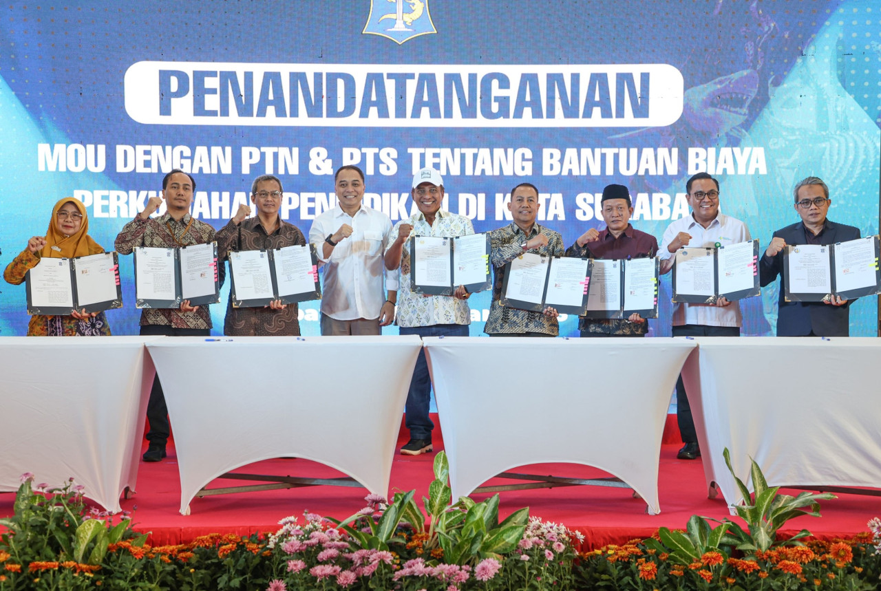 Mou antara Pemkot Surabaya bersama PTN dan PTS di Surabaya (foto-foto: Kominfo Surabaya for jatimnow.com)