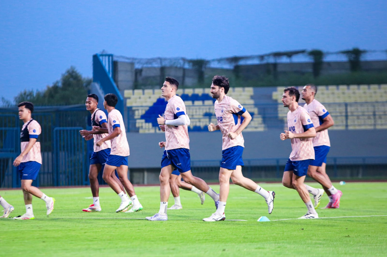 Foto: Pemain Persik Kediri saat berlatih. (Persik Kediri/jatimnow.com)