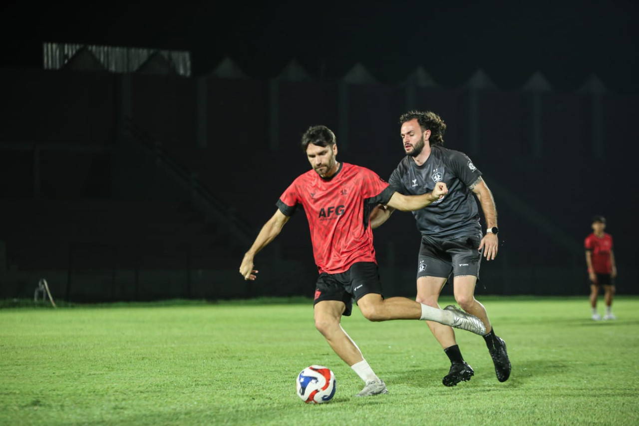 Foto: Pemain Persik Kediri saat sedang berlatih. (Persik Kediri/jatimnow.com)