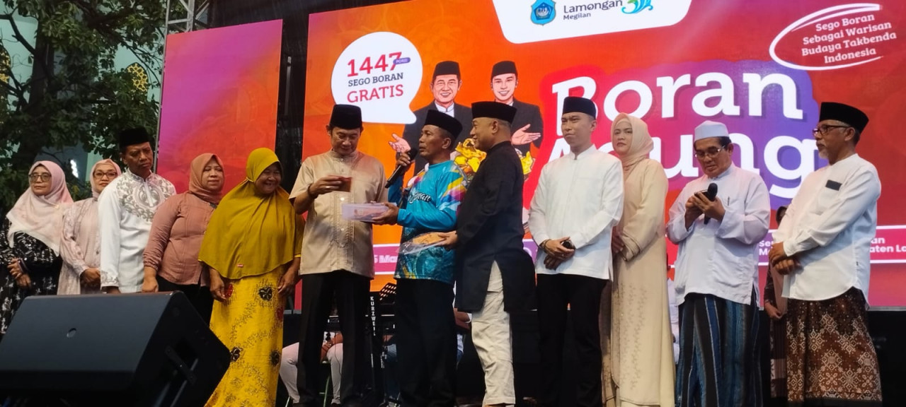 Kegiatan boran agung Pemkab Lamongan, tasyakuran atas penetapan WBTb. (Foto: Adyad Ammy Iffansah/jatimnow.com)