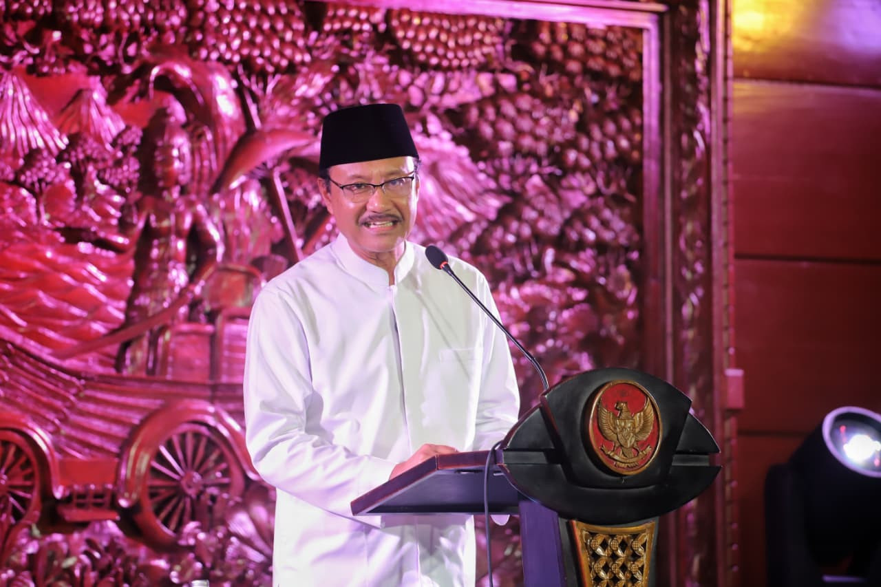 Sekjend PBNU Saifullah Yusuf saat di Trenggalek. (Foto: Prokopim for jatimnow.com)