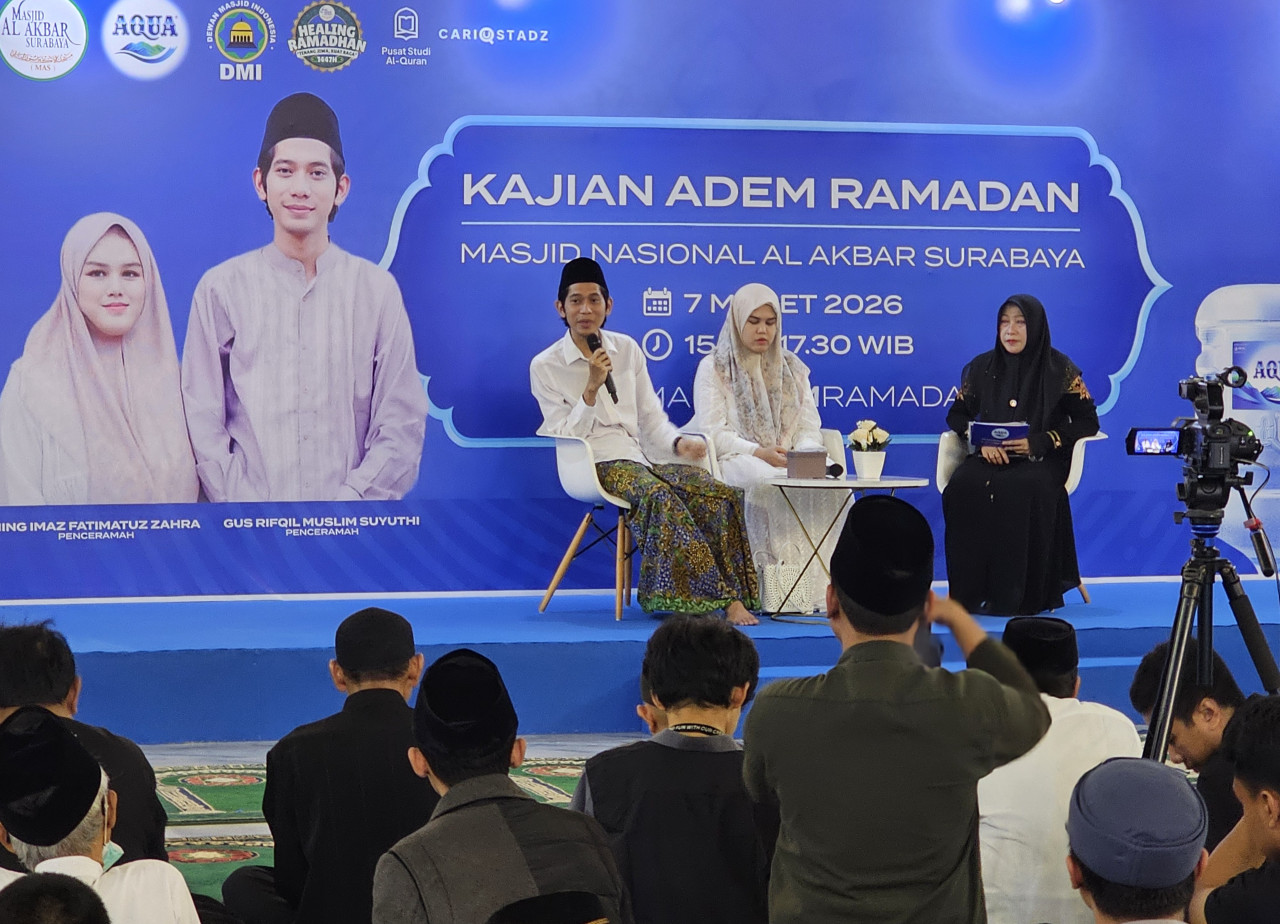 Kajian Adem Ramadan 2026 di Masjid Nasional Al Akbar Surabaya (foto: Ni'am Kurniawan/jatimnow.com)