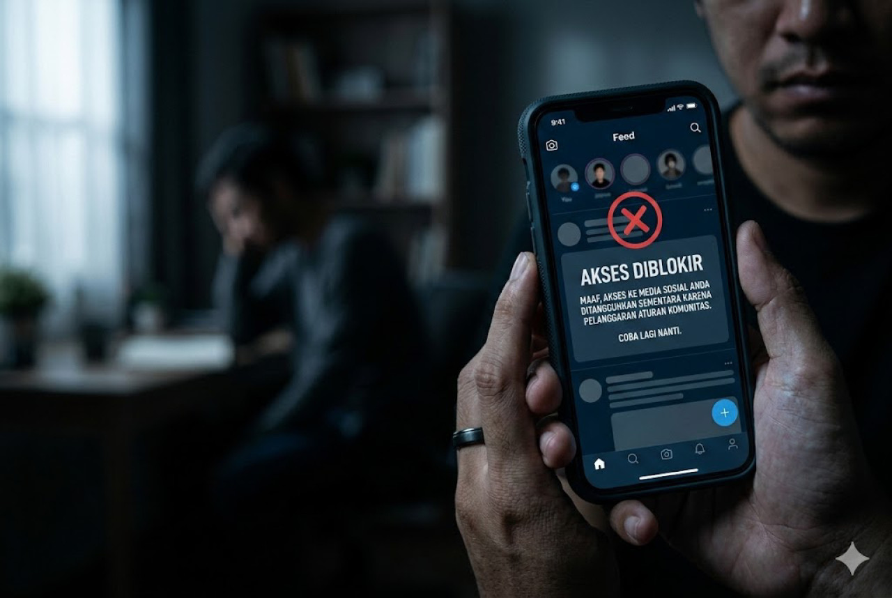 Pemerintah resmi membatasi akun media sosial anak di bawah 16 tahun mulai 28 Maret 2026. (Foto: Ilustrasi/Gemini)