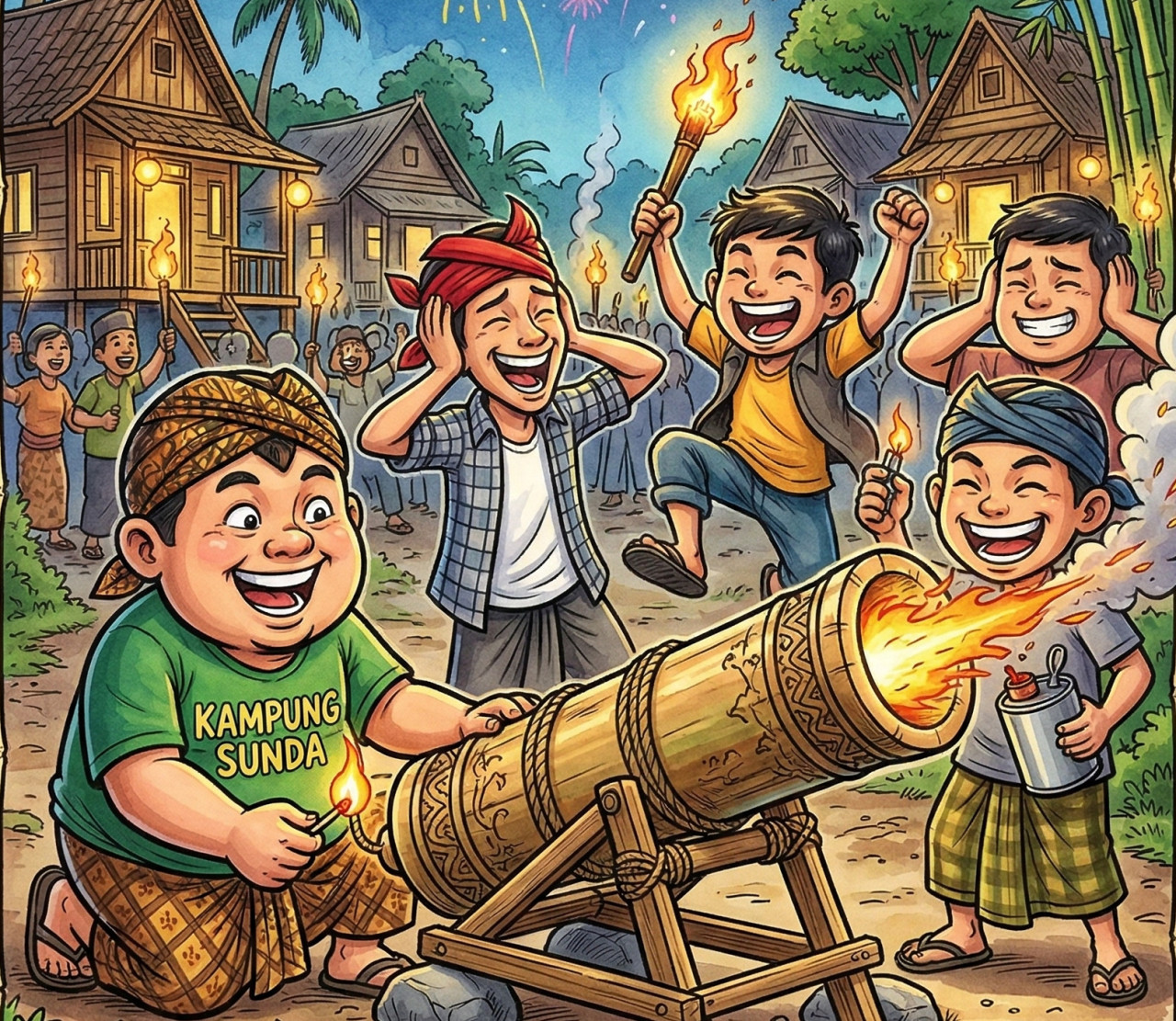 Dentuman Kegembiraan, Menelisik Makna Tradisi 'Ngadu Lodong' saat Ramadan