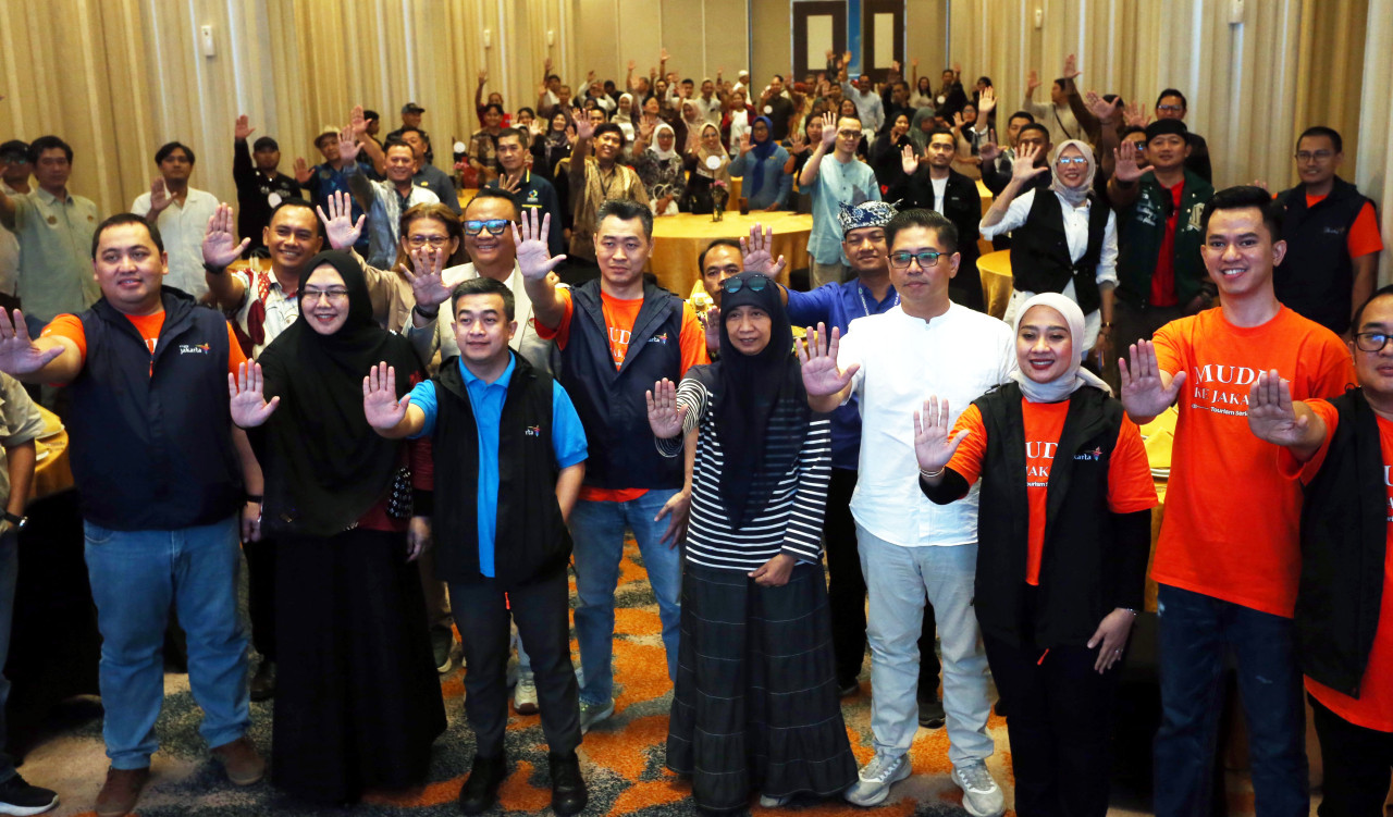 Disparekraf DKI Jakarta bersama JXB dan Astindo DKI Jakarta mengadakan kegiatan Table Top Paket Wisata Mudik ke Jakarta di Surabaya, Jawa Timur. (Foto: Ali Masduki/jatimnow.com)