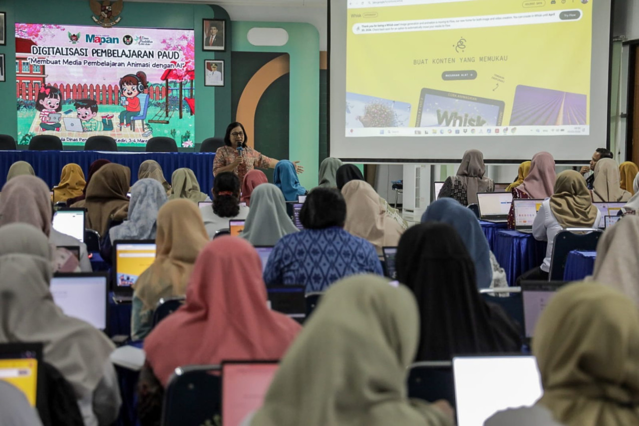 Bimbingan Teknis (Bimtek) Digitalisasi Pembelajaran PAUD, Selasa (3/3/2026), di Aula Ki Hajar Dewantara. (Foto: Pemkot Kediri/jatimnow.com)