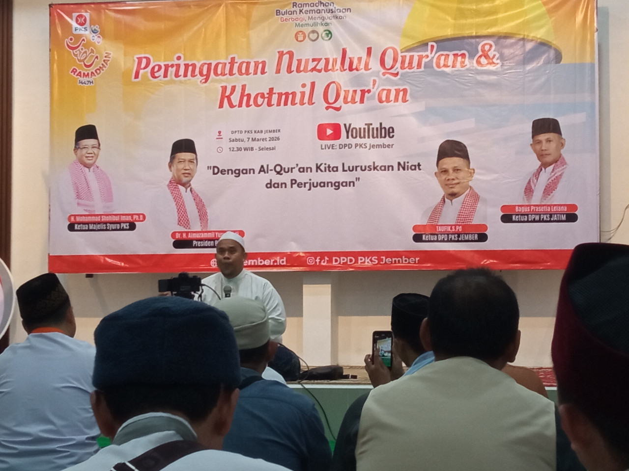 Peringatan Nuzulul Qur'an di Kantor DPD PKS Jember. (Foto: Sugianto/jatimnow.com)