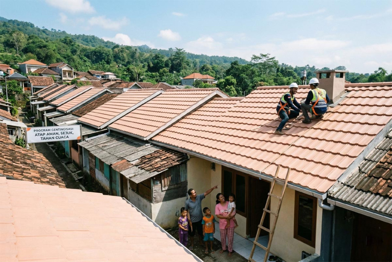 BSN siapkan 15 Standar Nasional Indonesia (SNI) untuk dukung program "gentingisasi" Presiden Prabowo, pastikan atap rumah rakyat aman, sejuk, dan tahan cuaca. (Foto: Ilustrasi/Gemini)