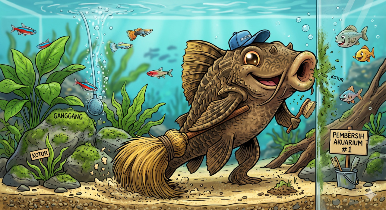 Ikan sapu-sapu (ilustrasi). (Foto: Gemini)