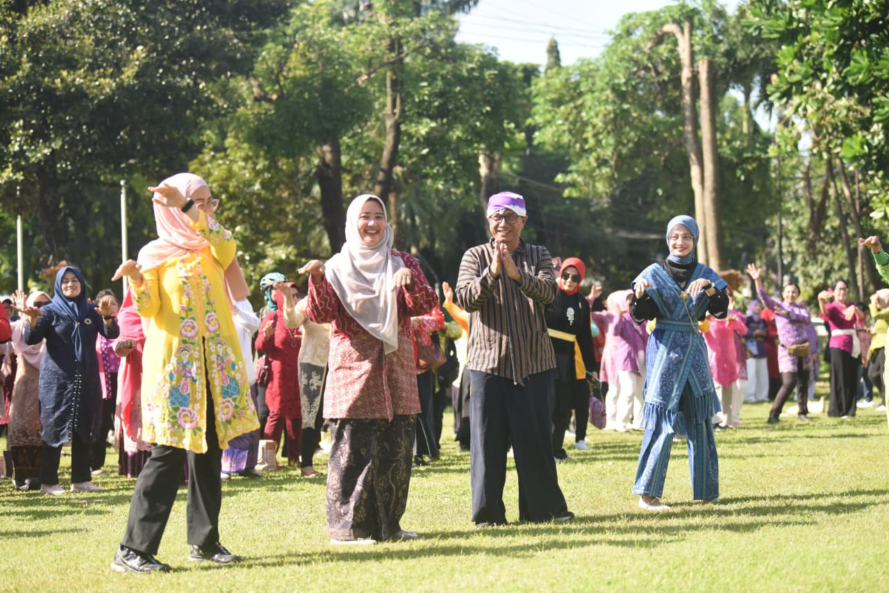 Mbak Vinanda dalam peringatan Hari Kartini di Kota Kediri. (Foto: Pemkot Kediri/jatimnow.com)