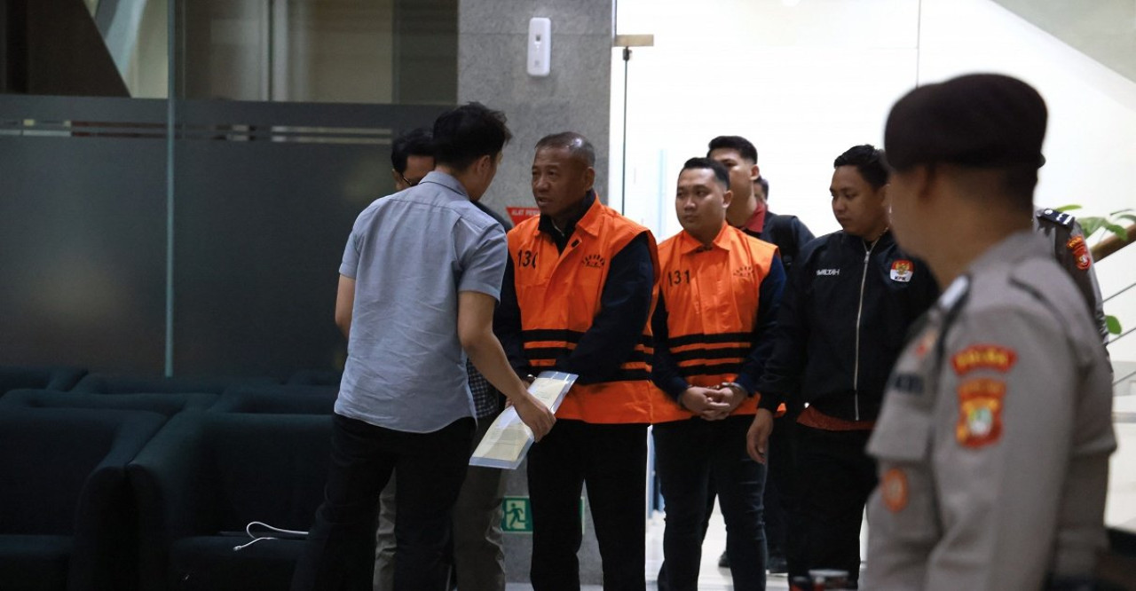 Bupati Tulungagung non aktif Gatut Sunu Wibowo usai ditetapkan tersangka KPK. (Foto: KPK.go.id for jatimnow.com))