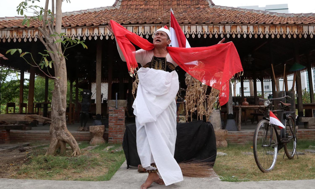 Pergelaran Ludruk Garingan yang digawangi seniman Meimura bakal mentas di Jombang pada Sabtu (18/4/26). (Foto: Ali Masduki/jatimnow.com)