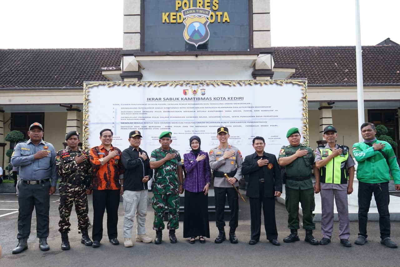 Ikrar Sabuk Kamtibmas, Mbak Vinanda Komitmen Jaga Kondusifitas Kediri