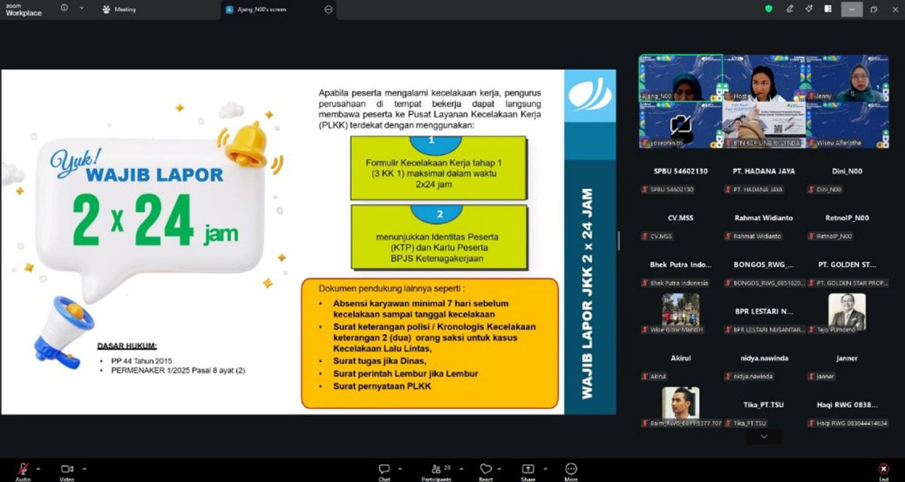 BPJS Ketenagakerjaan Sosialisasi Kecelakaan Kerja dan MLT