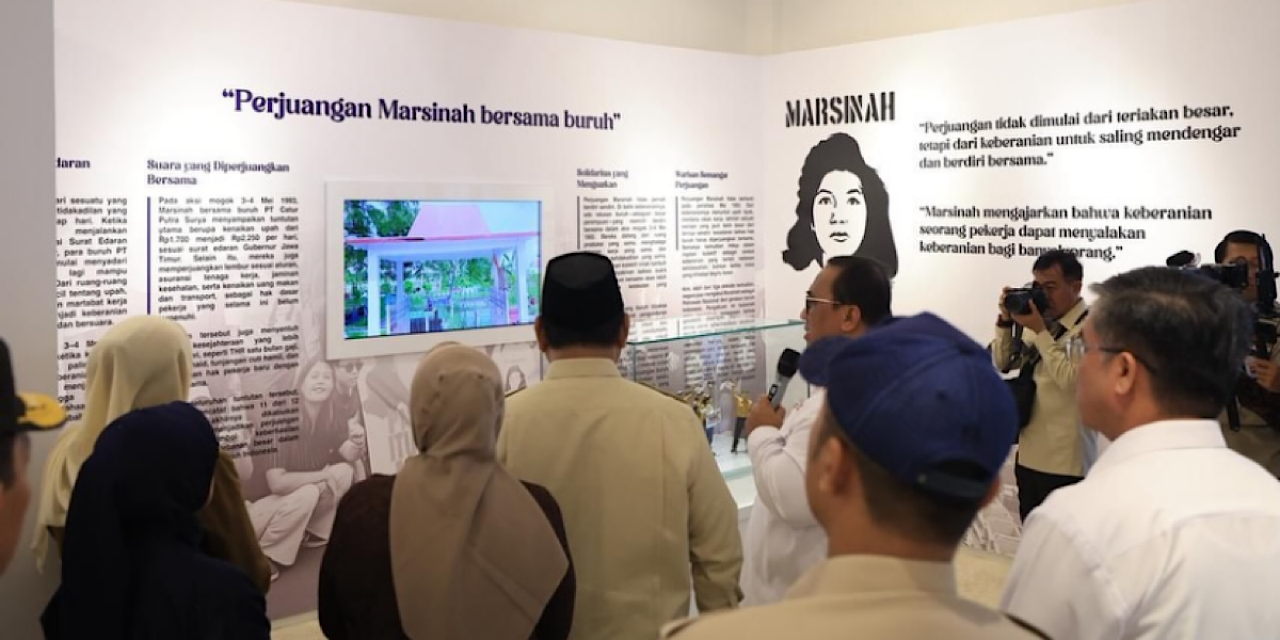 Warga Nganjuk Menangis saat Prabowo Resmikan Museum Pejuang Buruh Marsinah