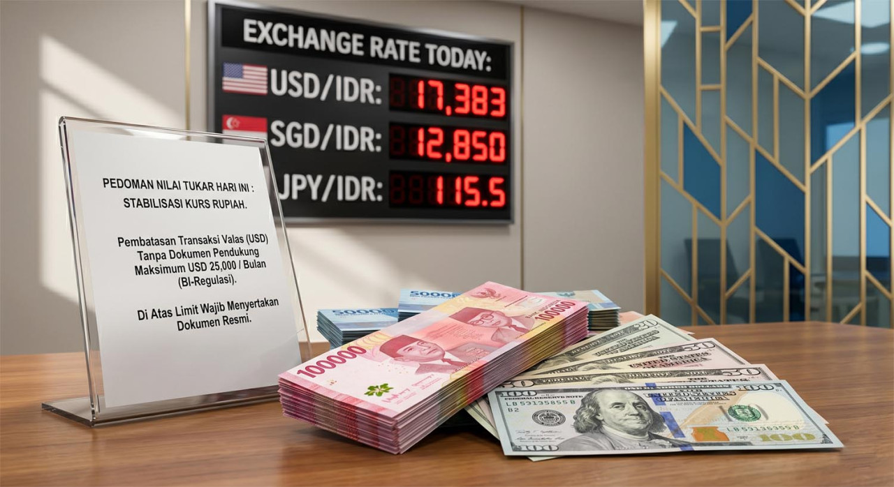 Aturan Baru BI, Beli Dolar di Atas Dua Puluh Lima Ribu Dolar Wajib Pakai Dokumen