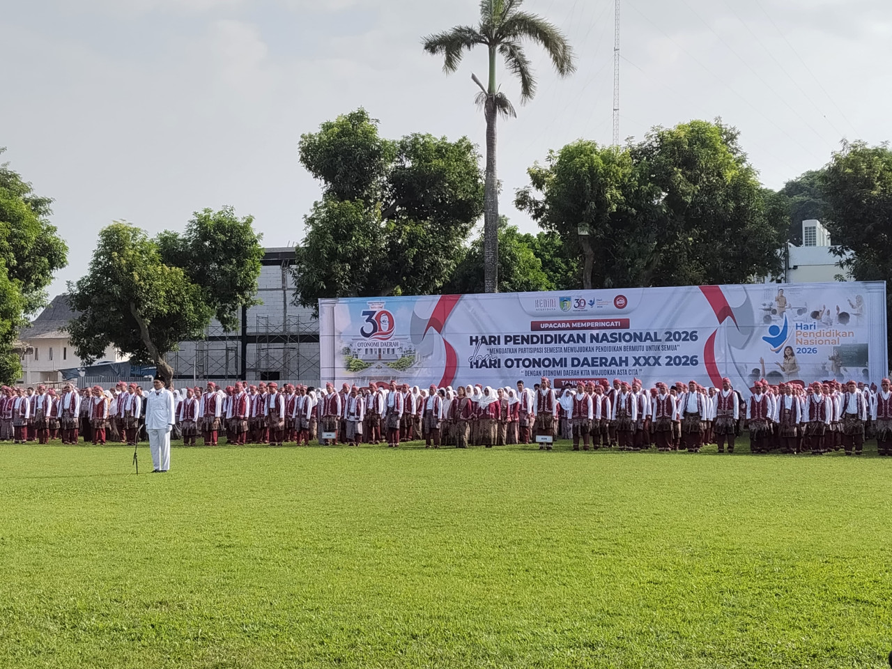 Peringatan Hari Pendidikan Nasional sekaligus Hari Otonomi Daerah 2026 di Pemkab Kediri. (Foto: Pemkab Kediri/jatimnow.com)