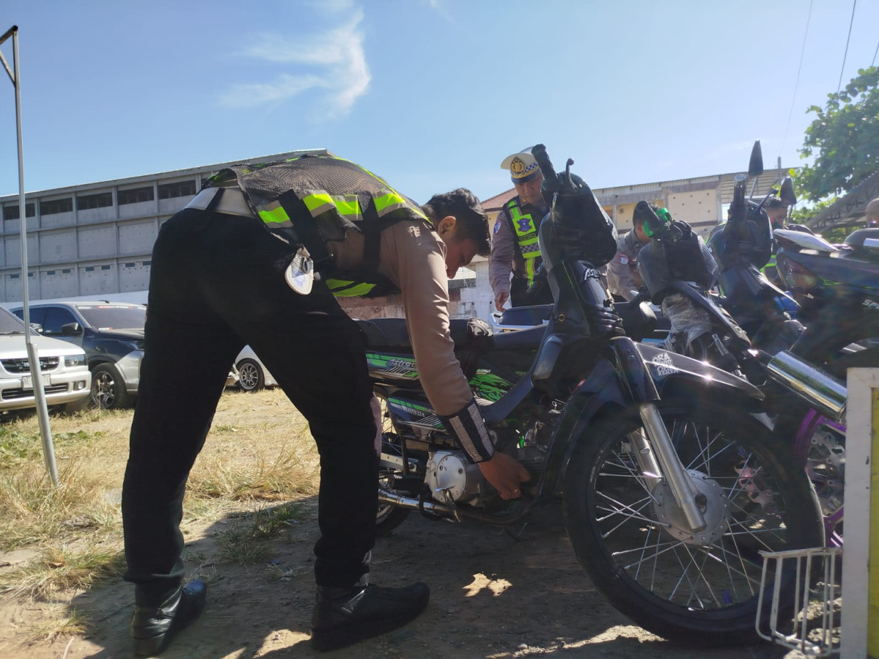 Kendaraan bermotor yang diamankan Satlantas Polres Ponorogo saat razia balap liar.