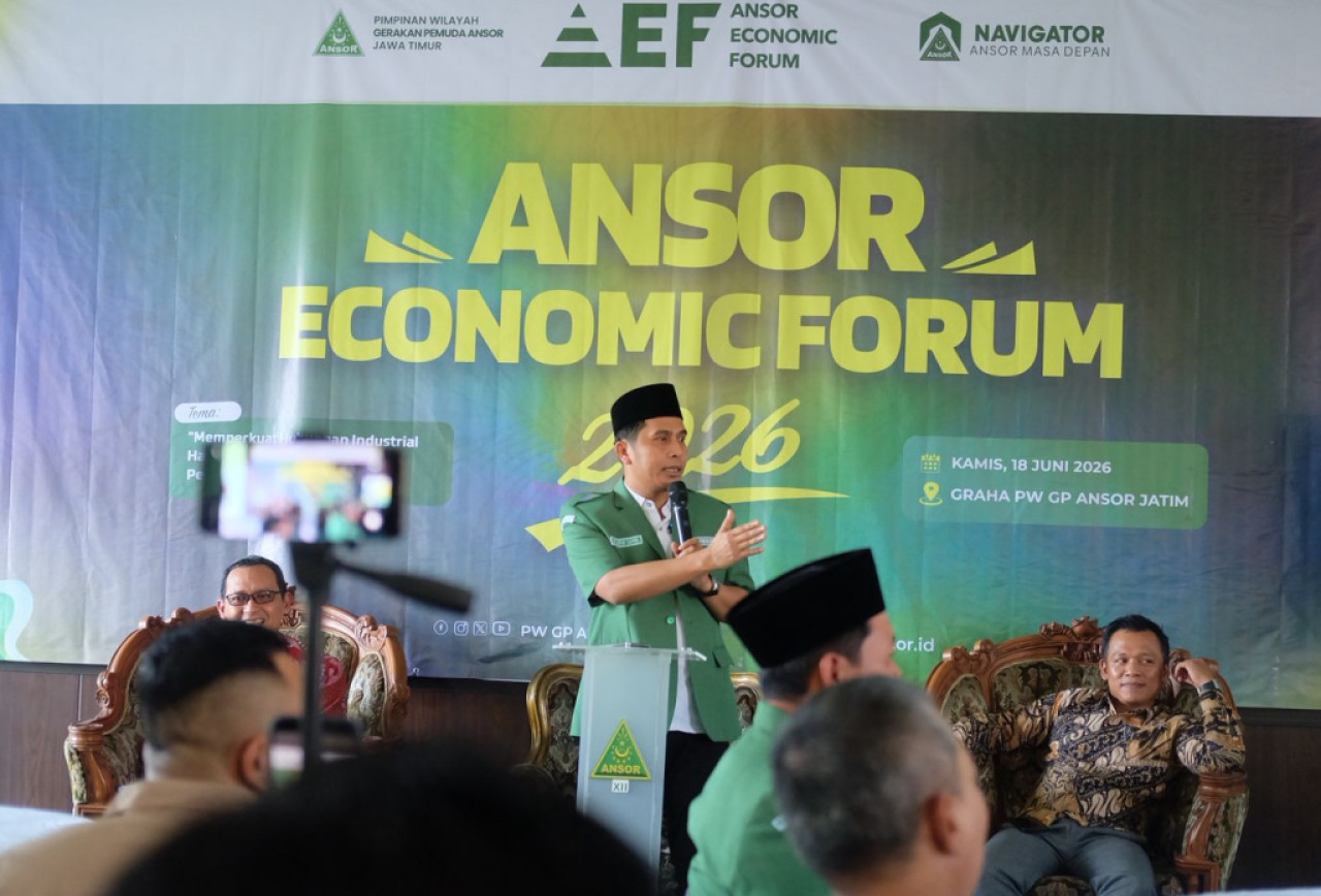 GP Ansor Jatim menggelar Ansor Economic Forum 2026 untuk memperkuat hubungan industrial dan mendorong ekonomi berkeadilan. (Foto: Ansor for jatimnow.com)