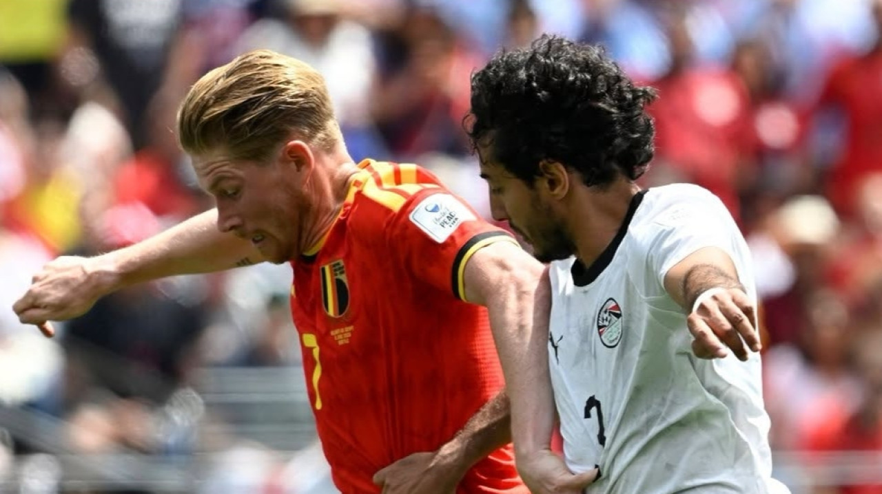 Pemain Belgia bersaing dengan pemain Mesir. (Foto: Instagram fifawolrdcup2026)