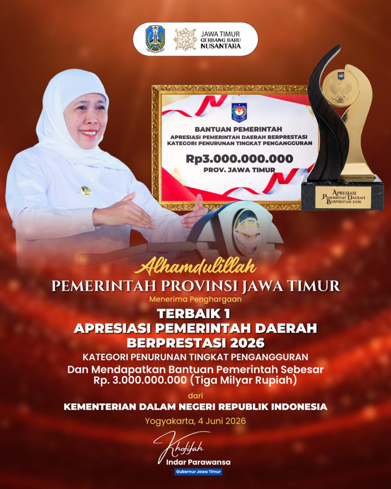 Penghargaan Pemprov Jatim