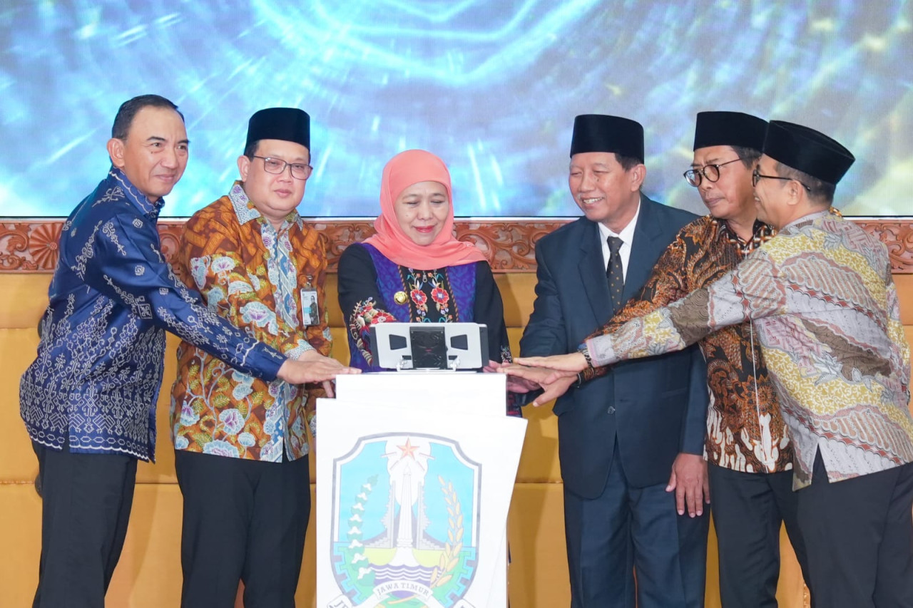 Peluncuran Program Beasiswa Lembaga Pengembangan Pesantren dan Diniyah (LPPD) Tahun 2026. (Foto: Humas Pemprov Jatim for jatimnow.com)