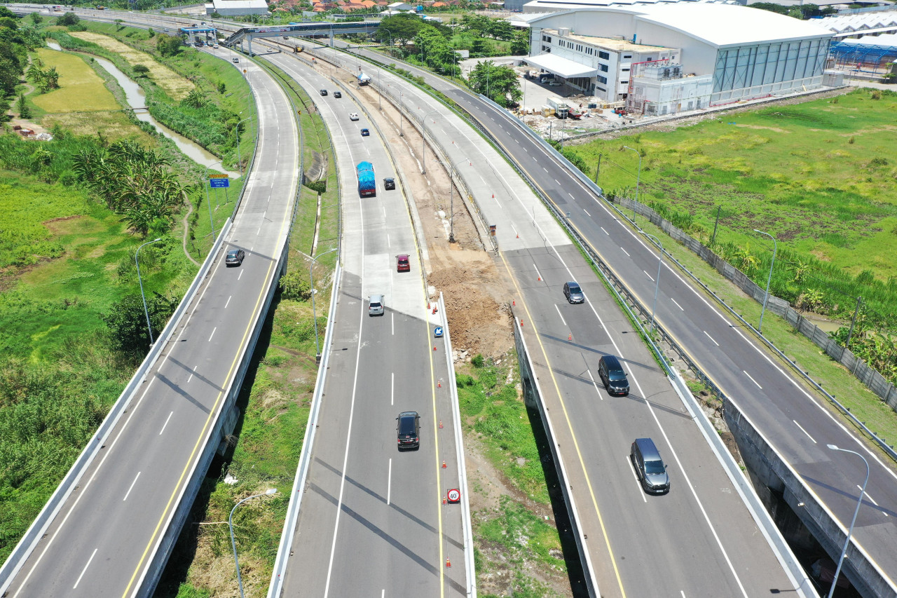 Ruas Jalan Tol Surabaya-Gempol segmen Kejapanan-Gempol. (Foto: Jasa Marga for jatimnow.com)