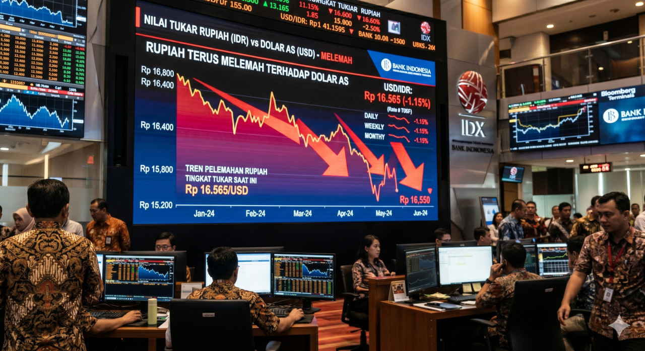 Dolar AS Tembus Rp18.038, Rupiah Kian Tertekan